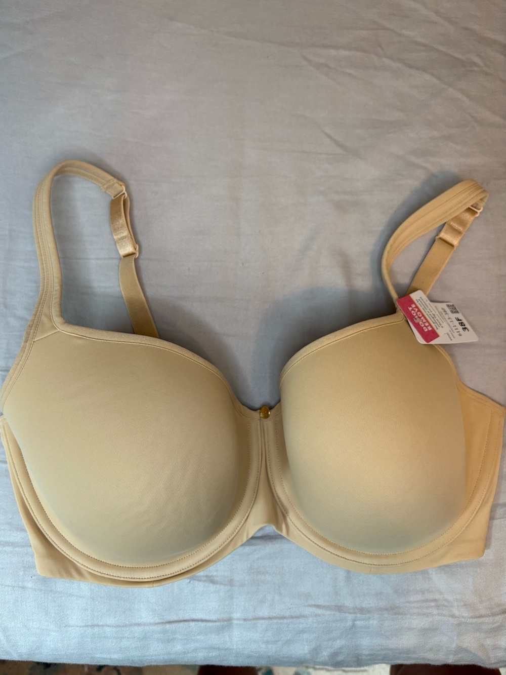 NWT Essential Bodywear 38F Nude Seamless T-Shirt Bra Full Coverage